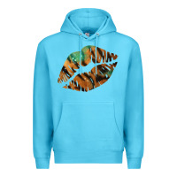 Ocean Blue Tiger Lips Premium Hoodie - Bettercallsaul