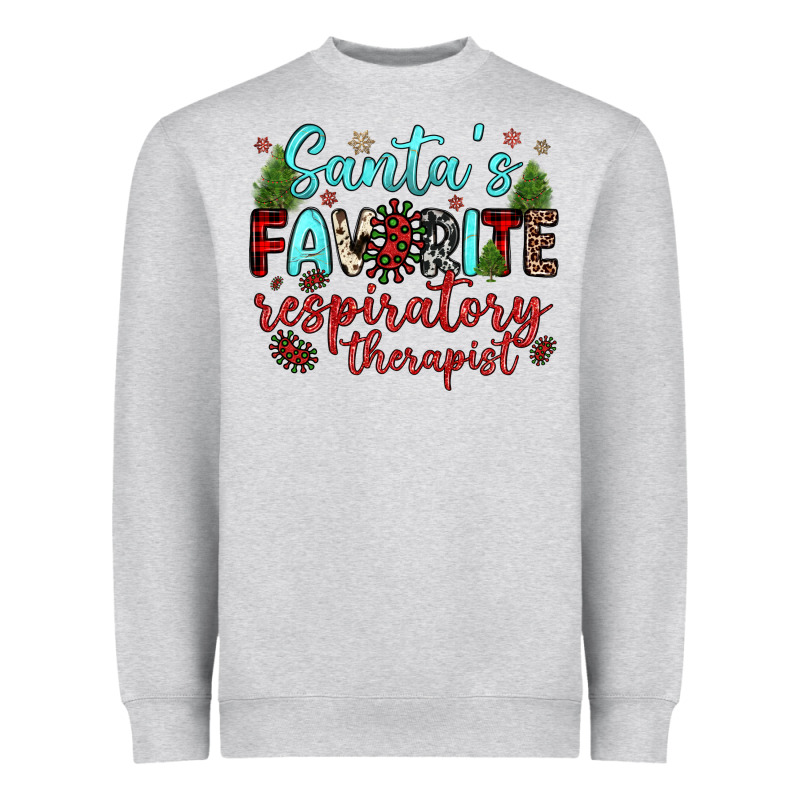 Santa S Favorite Respiratory Therapist Heavyweight Sweatshirt by JahusDesignShop | Teevron