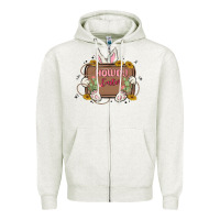 Oatmeal Heather howdy easter Zipper Hoodie - MaliasSmallBusiness