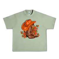 Oil Green orange  cowgirl  and roses Urban Heavy Tee - AdoDesignShop