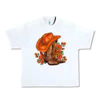 Orange  Cowgirl  And Roses Urban Heavy Tee | Teevron