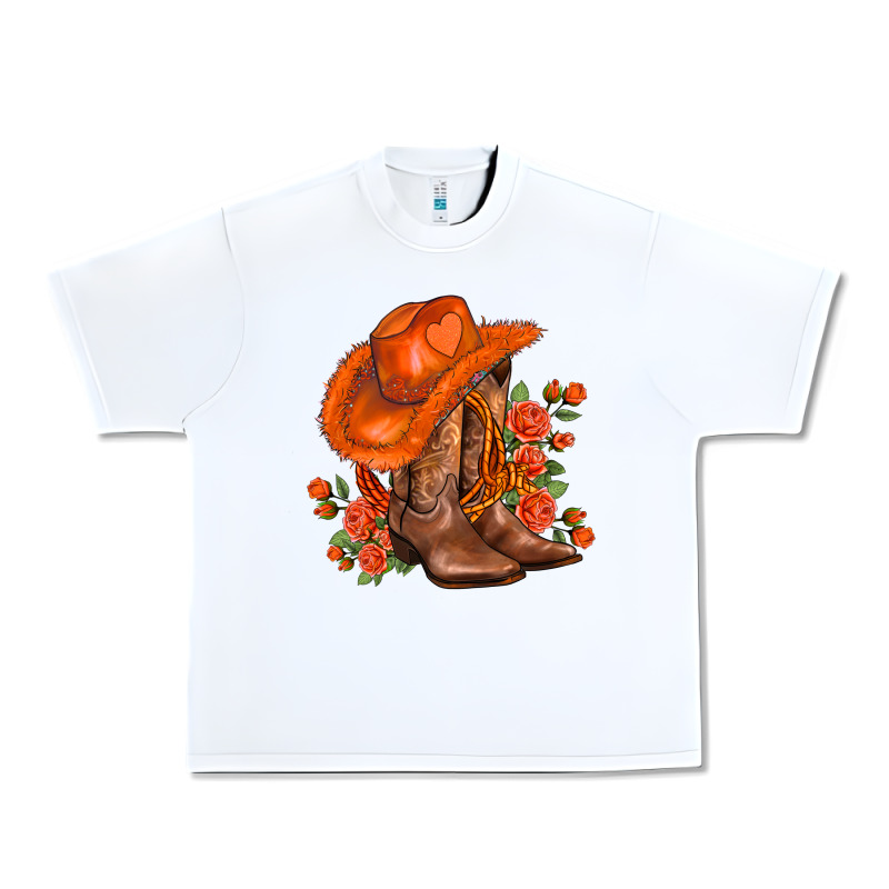 Orange  Cowgirl  And Roses Urban Heavy Tee by AdoDesignShop | Teevron