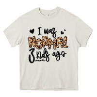 Cream i was normal three kids ago momlife Heavy Core Tee - MaliasSmallBusiness