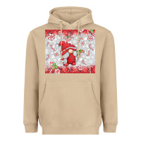 Mushroom candy cane gnome Heavyweight Hoodie - MaliasSmallBusiness