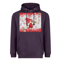 Plum candy cane gnome Heavyweight Hoodie - MaliasSmallBusiness