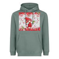 Sage candy cane gnome Heavyweight Hoodie - MaliasSmallBusiness