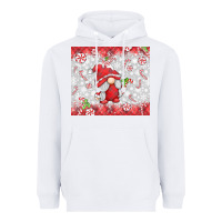 White candy cane gnome Heavyweight Hoodie - MaliasSmallBusiness