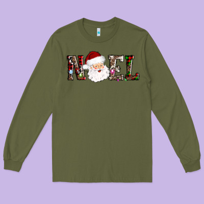 Noel Santa Long Sleeve Tee Designed By Adodesignshop