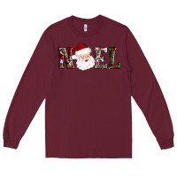 Burgundy noel santa Long Sleeve Tee - AdoDesignShop