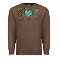 Chestnut Peace Love Cross Premium Sweatshirt - BundleAndBundleShop