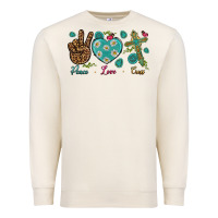 Sandshell Peace Love Cross Premium Sweatshirt - BundleAndBundleShop