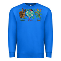 True Royal Peace Love Cross Premium Sweatshirt - BundleAndBundleShop