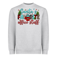 Heather Grey santa s favorite office staff Heavyweight Sweatshirt - JahusDesignShop