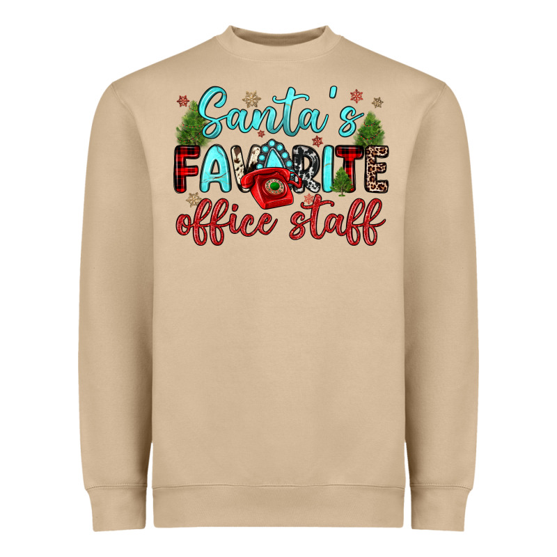 Santa S Favorite Office Staff Heavyweight Sweatshirt by JahusDesignShop | Teevron