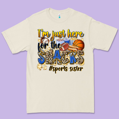 Im Just Here For The Snacks Sports Sister Premium Tee Designed By Zillion Design Studio