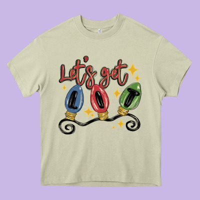 Let's Get Lit Heavy Core Tee Designed By Maliassmallbusiness