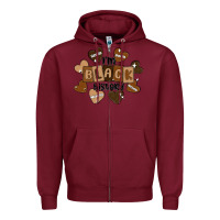 Burgundy i am black history Zipper Hoodie - MaliasSmallBusiness