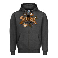Charcoal Heather i am black history Zipper Hoodie - MaliasSmallBusiness