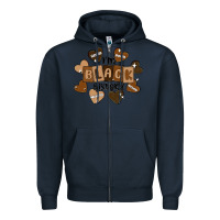Navy i am black history Zipper Hoodie - MaliasSmallBusiness
