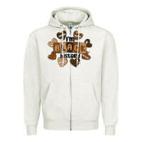 Oatmeal Heather i am black history Zipper Hoodie - MaliasSmallBusiness