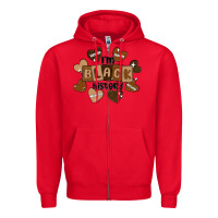 Red i am black history Zipper Hoodie - MaliasSmallBusiness