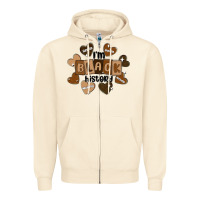 Sandshell i am black history Zipper Hoodie - MaliasSmallBusiness