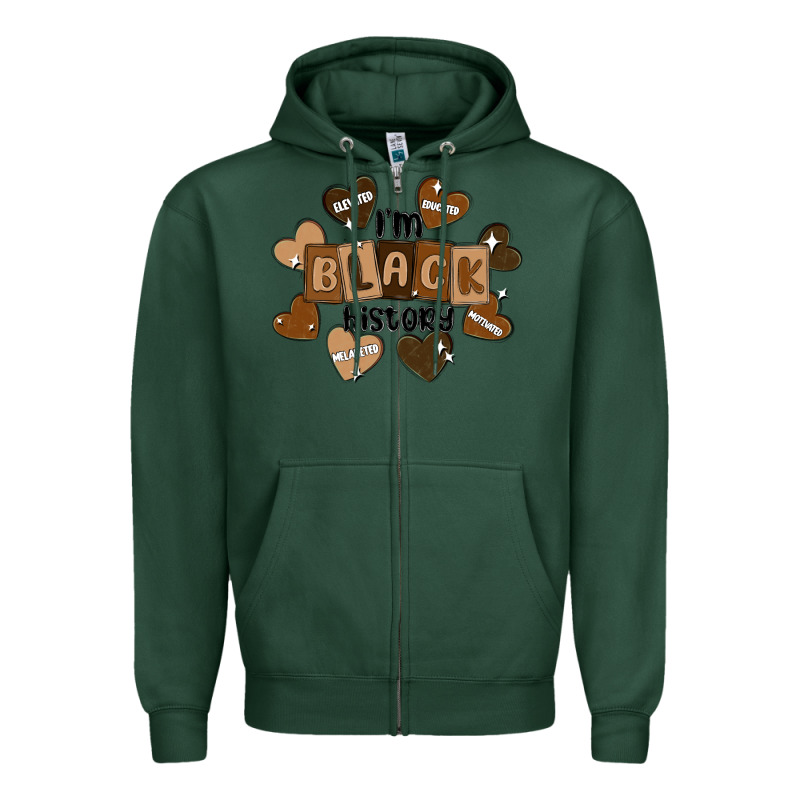 I Am Black History Zipper Hoodie by MaliasSmallBusiness | Teevron
