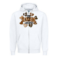 White i am black history Zipper Hoodie - MaliasSmallBusiness