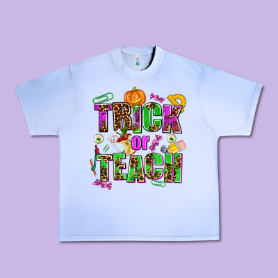 Trick Or Teach Urban Heavy Tee Designed By Adodesignshop