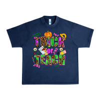 Navy trick or teach Urban Heavy Tee - AdoDesignShop