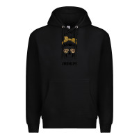 Black Glitter Patterned Leopard Mom Skull Premium Hoodie - Bettercallsaul