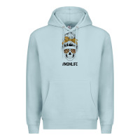 Blue Mist Glitter Patterned Leopard Mom Skull Premium Hoodie - Bettercallsaul