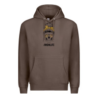 Coffee Glitter Patterned Leopard Mom Skull Premium Hoodie - Bettercallsaul