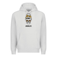 Dove Grey Glitter Patterned Leopard Mom Skull Premium Hoodie - Bettercallsaul