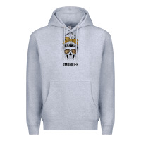 Heather Grey Glitter Patterned Leopard Mom Skull Premium Hoodie - Bettercallsaul