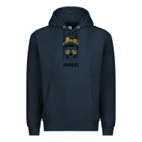 Navy Glitter Patterned Leopard Mom Skull Premium Hoodie - Bettercallsaul