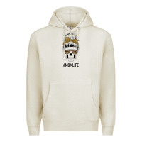 Oatmeal Heather Glitter Patterned Leopard Mom Skull Premium Hoodie - Bettercallsaul