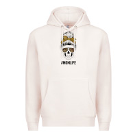 Pale Pink Glitter Patterned Leopard Mom Skull Premium Hoodie - Bettercallsaul