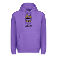 Purple Glitter Patterned Leopard Mom Skull Premium Hoodie - Bettercallsaul