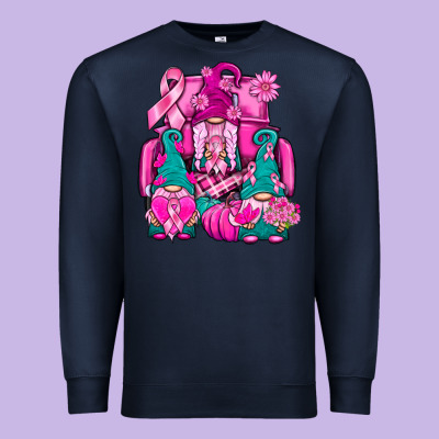 Breast Cancer Gnomies Truck Premium Sweatshirt Designed By Bundleandbundleshop