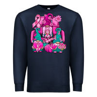 Navy Breast Cancer Gnomies Truck Premium Sweatshirt - BundleAndBundleShop