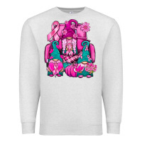 Oatmeal Heather Breast Cancer Gnomies Truck Premium Sweatshirt - BundleAndBundleShop