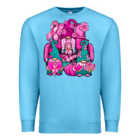 Ocean Blue Breast Cancer Gnomies Truck Premium Sweatshirt - BundleAndBundleShop