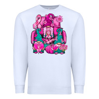 White Breast Cancer Gnomies Truck Premium Sweatshirt - BundleAndBundleShop
