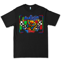 Black autism mom checkered flag Premium Tee - Zillion Design Studio