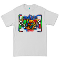 Dove Grey autism mom checkered flag Premium Tee - Zillion Design Studio