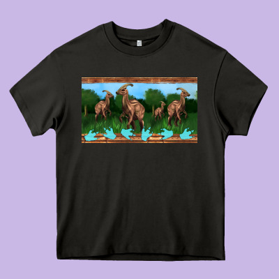 Parasaurolophus Sippy Cup Heavy Core Tee Designed By Artiststas