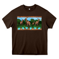 Chocolate Brown parasaurolophus sippy cup Heavy Core Tee - Artiststas