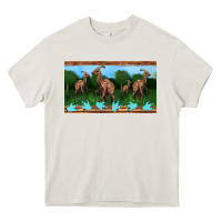 Cream parasaurolophus sippy cup Heavy Core Tee - Artiststas