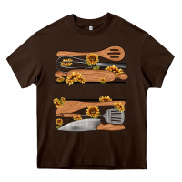 Chocolate Brown custom name kitchen tools Heavy Core Tee - MaliasSmallBusiness